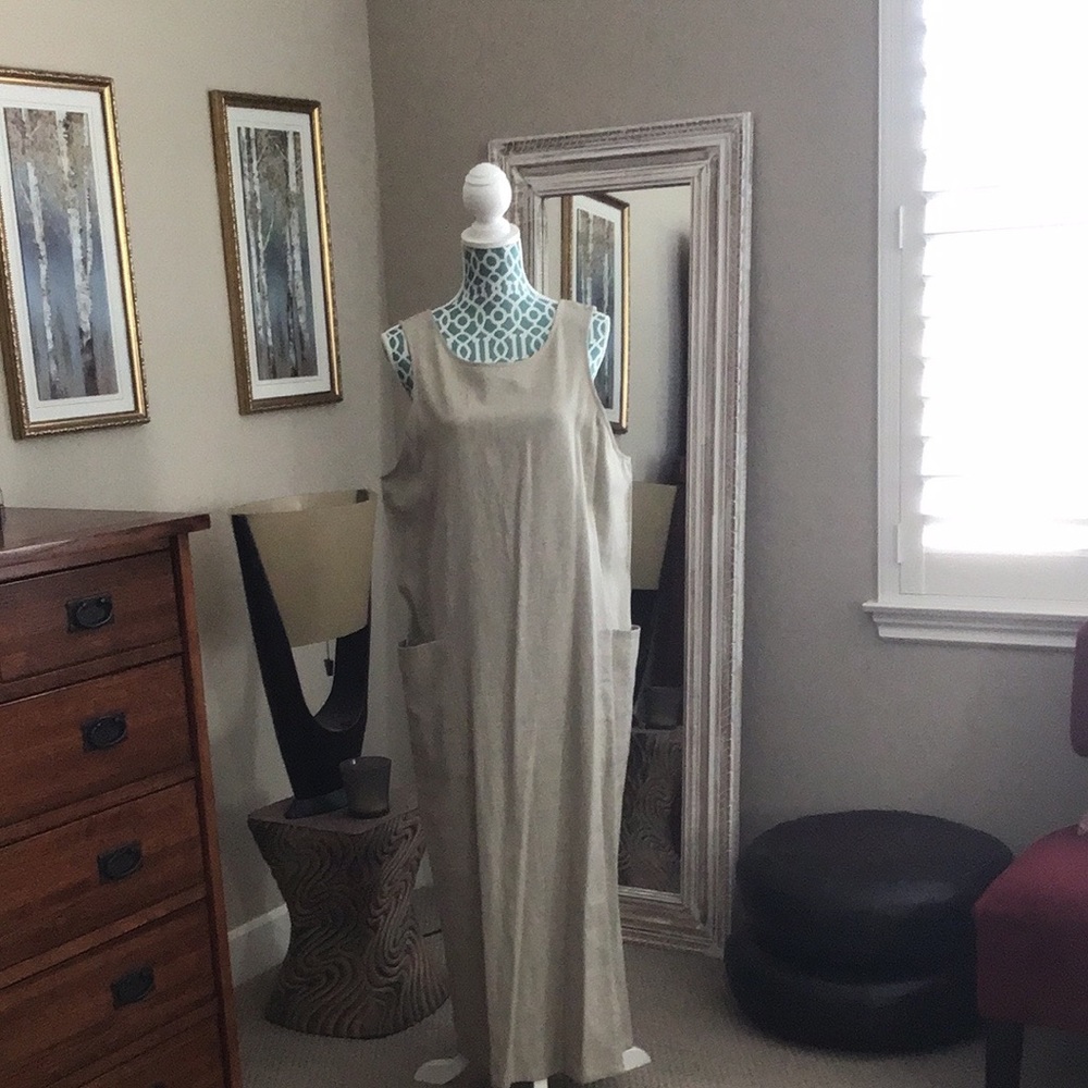 Linen/cotton maxi dress.